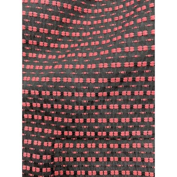 Anne Klein Seersucker Blazer Women's 14 LARGE Red Black Open-Front Mandarin‎ NEW - Picture 7 of 15